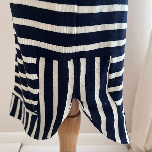 Monteau Navy White stripe tee dress. Size Medium - Picture 6 of 9